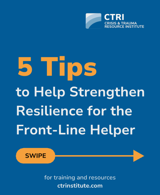 What does our clinical director have to say about building resilience as a helper?